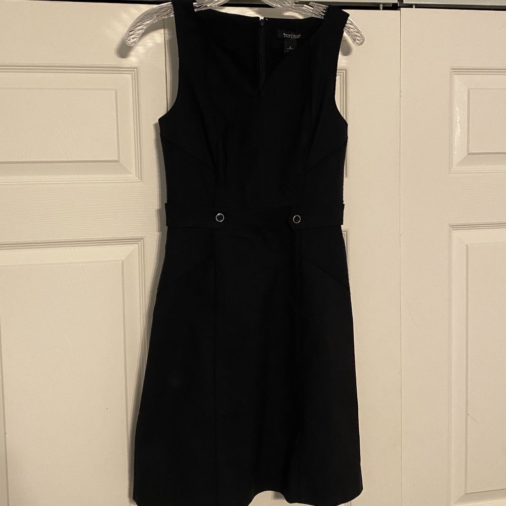White House Black Market A-Line Black Dress Size 2 NWT